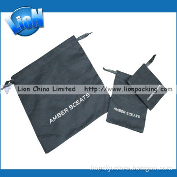 Delicate Various Small Size Customized Gifts Jewelry Black Fabric Cotton Pouch